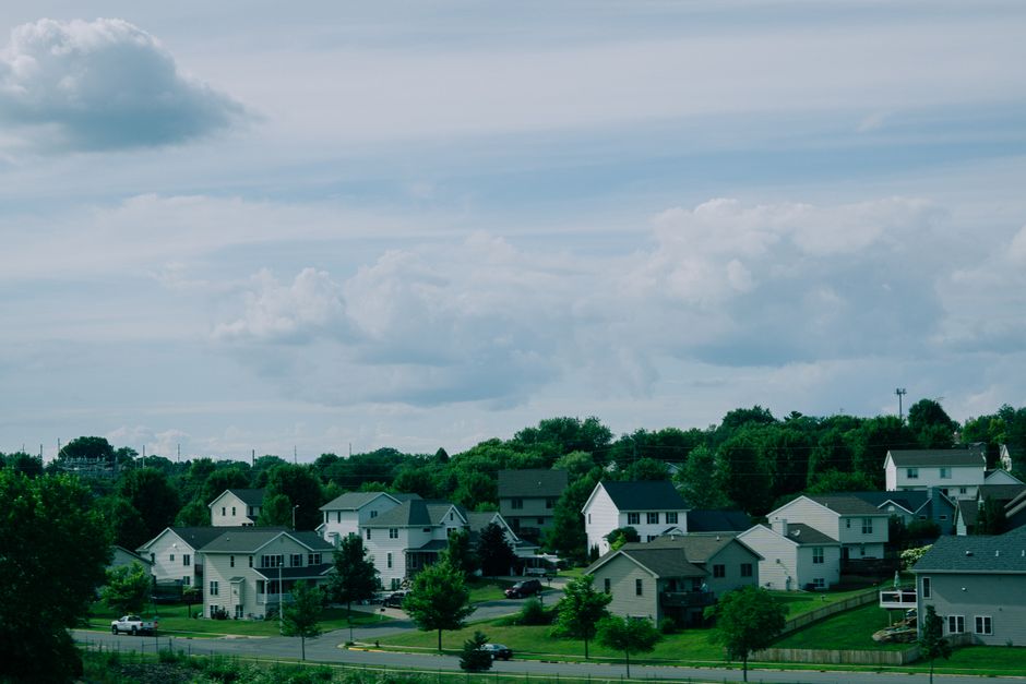 Residential street in Ashwaubenon, Wisconsin